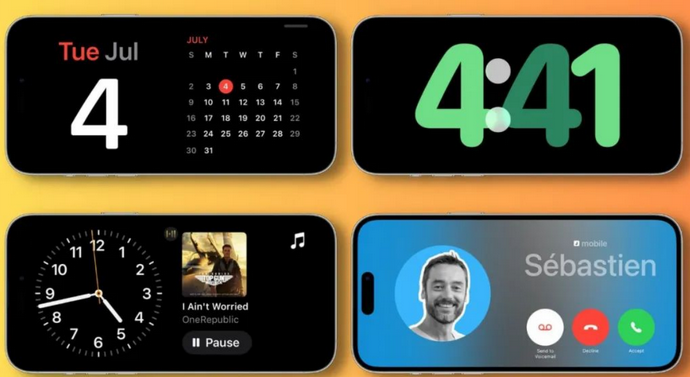 南康苹果手机维修分享iOS17横屏充电待机显示有什么好处 
