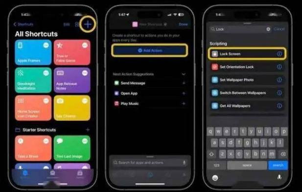南康苹果14锁屏维修店分享iPhone14升级iOS16.4后如何创建锁屏快捷方式 