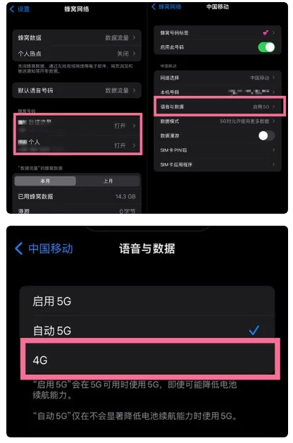 南康苹果手机维修分享iPhone14如何切换4G/5G? iPhone14 5G网络切换方法 